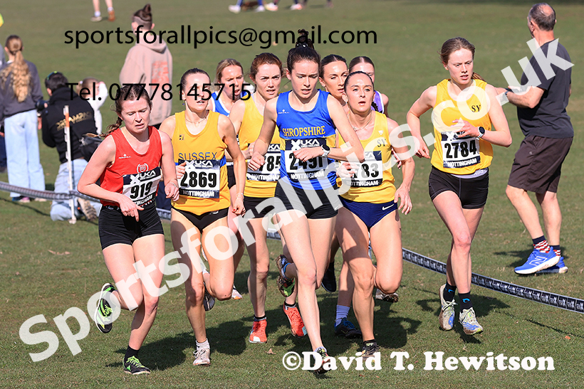 Senior womens 2025 UK CAU Inter Counties Cross Country Champs., Wollaton Park, Nottingham. Photo: David T. Hewitson/Sports for All Pics